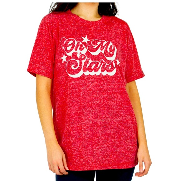 Royce Tops - Royce Brand Women's Oh My Stars T-shirt Red Size XL